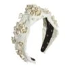 Daisy Embellished Knotted Headband 1 Daisy Embellished Knotted Headband -Fashion Jewelry & Accessories 0400017410346 IVORY