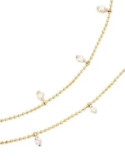 14K Yellow Gold & 0.5 TCW Diamond Station Necklace -Fashion Jewelry & Accessories 0400017417710 YELLOWGOLD A3