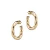 Hailey 10K-Gold-Plated Oval Huggie Hoop Earrings -Fashion Jewelry & Accessories 0400017429766 YELLOWGOLD