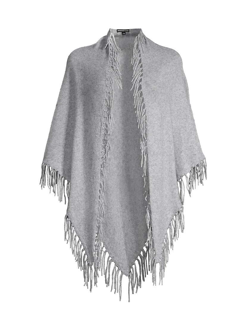Fringe-Trim Cashmere Shawl 3 Fringe-Trim Cashmere Shawl