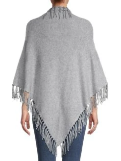 Fringe-Trim Cashmere Shawl 12 Fringe-Trim Cashmere Shawl -Fashion Jewelry & Accessories 0400017436246 HEATHERGREY A3