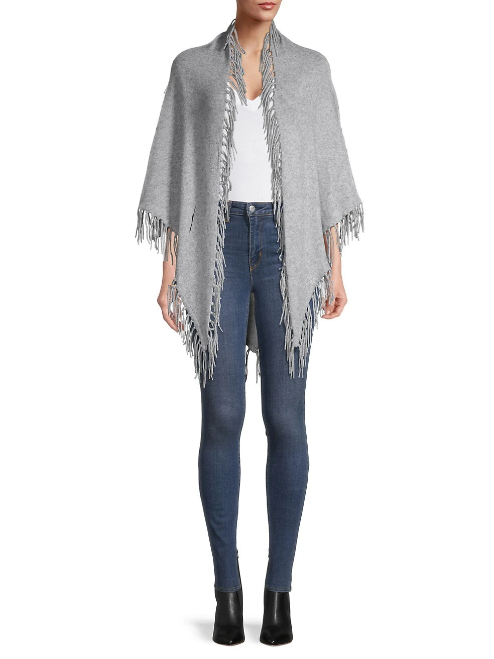 Fringe-Trim Cashmere Shawl 4 Fringe-Trim Cashmere Shawl - Image 2