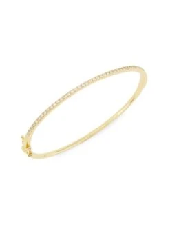14K Yellow Gold & 0.62 TCW Diamond Bangle