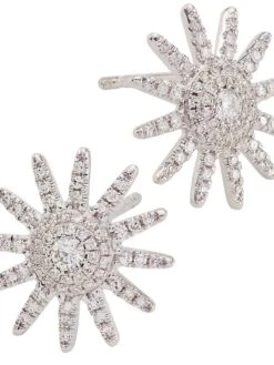 14K White Gold & 0.41 TCW Diamond Starburst Stud Earrings 9 14K White Gold & 0.41 TCW Diamond Starburst Stud Earrings -Fashion Jewelry & Accessories 0400017445784 WHITEGOLD A3