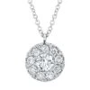 14K White Gold & 0.75 TCW Diamond Cluster Pendant Necklace 2 14K White Gold & 0.75 TCW Diamond Cluster Pendant Necklace -Fashion Jewelry & Accessories 0400017445805 WHITEGOLD
