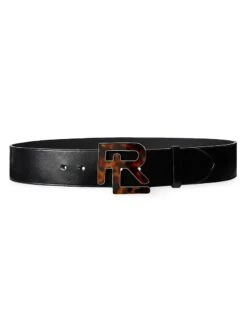 Stacked RL Leather Belt