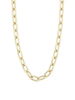 14K Yellow Gold Oval-Link Chain Necklace