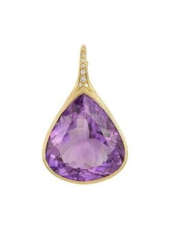 Alta 18K Gold, Diamond & Amethyst Pendant