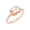 14K Rose Gold, Morganite, & 0.33 TCW Diamond Ring -Fashion Jewelry & Accessories 0400017573630 ROSE