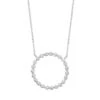 14K White Gold & 0.51 TCW Diamond Circle Pendant Necklace -Fashion Jewelry & Accessories 0400017573664 WHITE