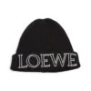 Loewe Wool-Blend Logo Beanie -Fashion Jewelry & Accessories 0400017587026 BLACK