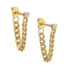 Prong Diamonds 14K Yellow Gold & 0.1 TCW Diamond Small Curb Chain Drop Earrings -Fashion Jewelry & Accessories 0400017588980 GOLD