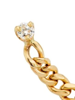 Prong Diamonds 14K Yellow Gold & 0.1 TCW Diamond Small Curb Chain Drop Earrings -Fashion Jewelry & Accessories 0400017588980 GOLD A3