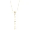 14K Yellow Gold & 0.09 TCW Diamond Star Y Necklace -Fashion Jewelry & Accessories 0400017592392 YELLOWGOLD