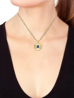 14K Yellow Gold, 0.26 TCW Diamond & Tanzanite Pendant Necklace -Fashion Jewelry & Accessories 0400017686529 YELLOWGOLD A3