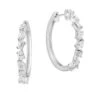 14K White Gold & 0.41 TCW Diamond Hoop Earrings -Fashion Jewelry & Accessories 0400017686803 WHITE