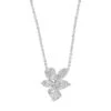 14K White Gold & 1.35 TCW Diamond Cluster Pendant Necklace -Fashion Jewelry & Accessories 0400017686804 WHITE