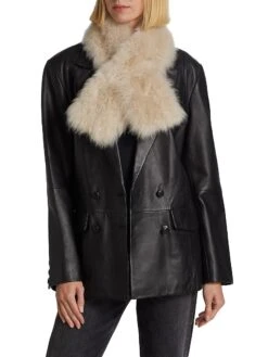 Cashmere Goat Crossover Scarf 11 Cashmere Goat Crossover Scarf -Fashion Jewelry & Accessories 0400017699290 BEIGE A1