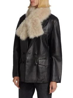 Cashmere Goat Crossover Scarf 12 Cashmere Goat Crossover Scarf -Fashion Jewelry & Accessories 0400017699290 BEIGE A2