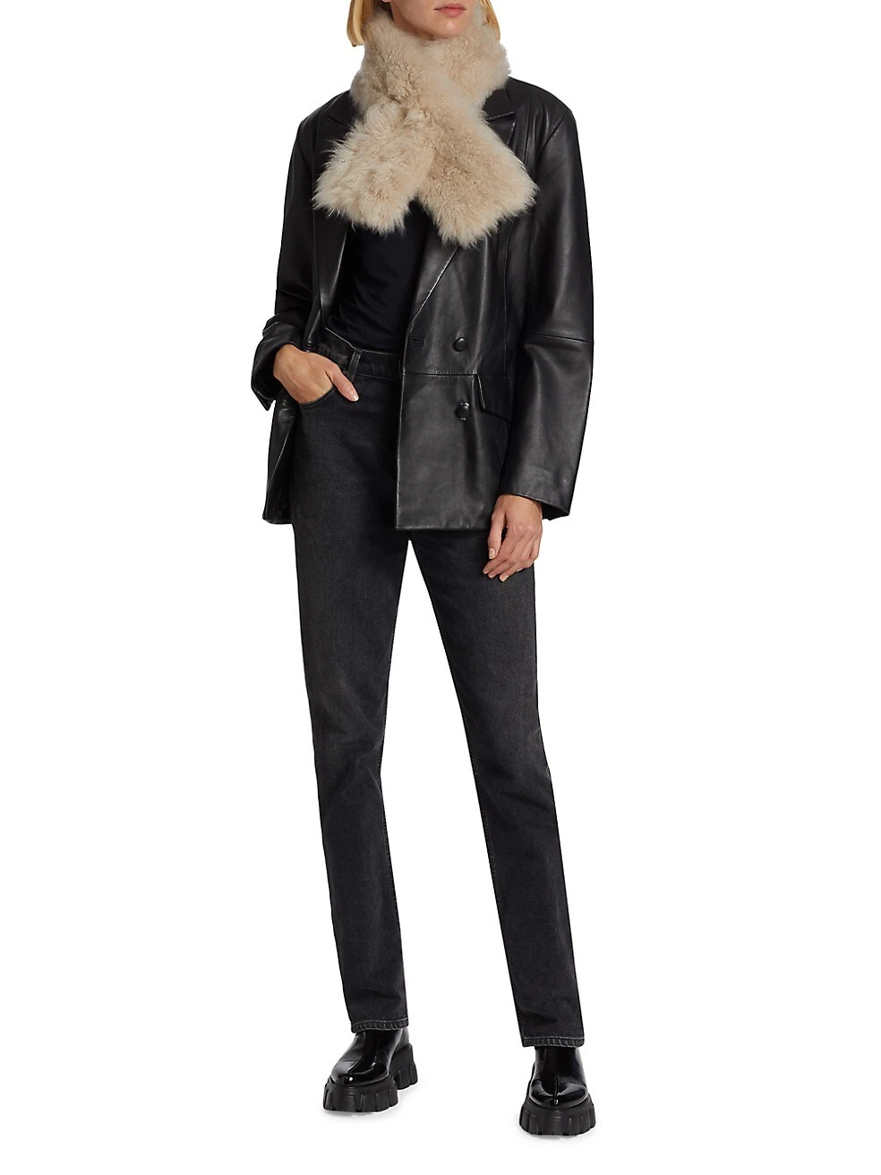 Cashmere Goat Crossover Scarf 4 Cashmere Goat Crossover Scarf - Image 2