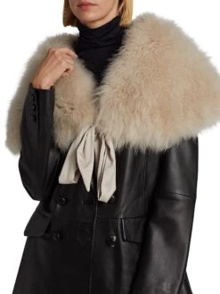 Cashmere Goat Fur Stole 14 Cashmere Goat Fur Stole -Fashion Jewelry & Accessories 0400017699307 BEIGE A5