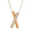 Domino 18K Rose Gold & 0.8 TCW Diamond X Pendant Necklace 2 Domino 18K Rose Gold & 0.8 TCW Diamond X Pendant Necklace -Fashion Jewelry & Accessories 0400017723822 PINK