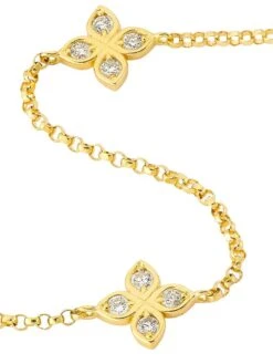 Love By The Yard 18K Yellow Gold & 0.13 TCW Diamond Bracelet -Fashion Jewelry & Accessories 0400017723826 GOLD A3