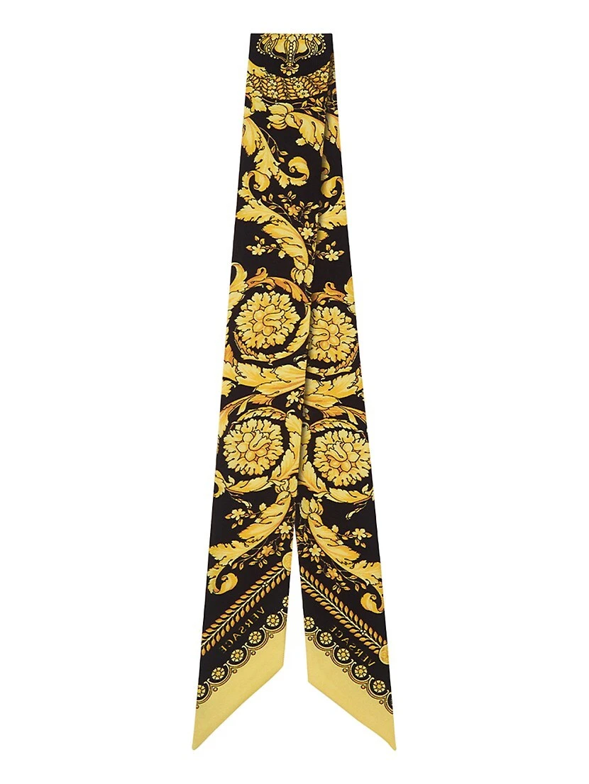 Versace Barocco Print Silk Twilly 3 Versace Barocco Print Silk Twilly