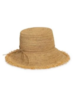 Raffia Packable Bucket Hat