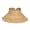Straw Roll-Up Visor -Fashion Jewelry & Accessories 0400017748625 NATURALWHITE