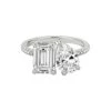 Toi Et Moi 18K White Gold & 3.5 TCW Lab-Grown Diamond Engagement Ring -Fashion Jewelry & Accessories 0400017786530 WHITEGOLD