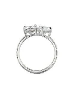 Toi Et Moi 18K White Gold & 3.5 TCW Lab-Grown Diamond Engagement Ring -Fashion Jewelry & Accessories 0400017786530 WHITEGOLD A4