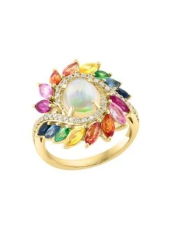 14K Yellow Gold & Multi-Gemstone Ring