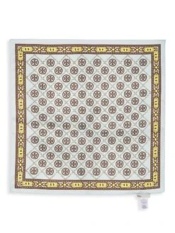 Tory Burch Deco T Monogram Silk Twill Scarf -Fashion Jewelry & Accessories 0400017875880 LIGHTBLUE A1