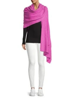 Teddy Wrap Scarf -Fashion Jewelry & Accessories 0400017887712 WILDFUCHSIA ASTL