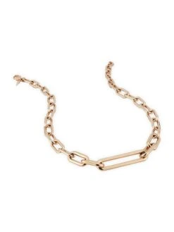 Morrell 18K Rose Gold Graduated Oval-Link Chain Necklace -Fashion Jewelry & Accessories 0400017888394 ROSEGOLD A2