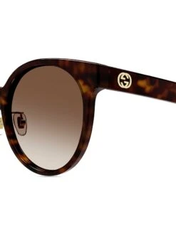 Gucci Minimal 54MM Round Sunglasses -Fashion Jewelry & Accessories 0400017888619 HAVANA A2