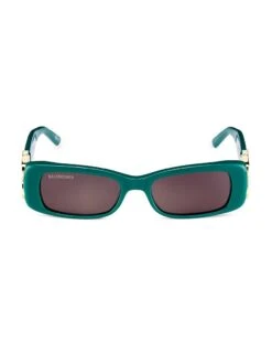 Balenciaga Dynasty 51MM Rectangular Sunglasses