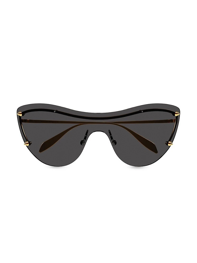 Alexander McQueen 99MM Spike Studs Cat Eye Metal Sunglasses 3 Alexander McQueen 99MM Spike Studs Cat Eye Metal Sunglasses
