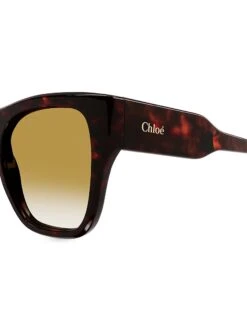 Chloé Gayia 55MM Square Sunglasses -Fashion Jewelry & Accessories 0400017899103 HAVANA A2