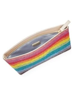 Rainbow Crystal Zip Pouch -Fashion Jewelry & Accessories 0400017955718 CHAMPAGNEMULTI A2