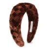 Loeffler Randall Everly Puffy Velvet Braided Headband -Fashion Jewelry & Accessories 0400017979365 SPICE