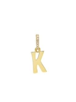 Alphabet 14K Yellow Gold & 0.045 TCW Diamond Letter Charm
