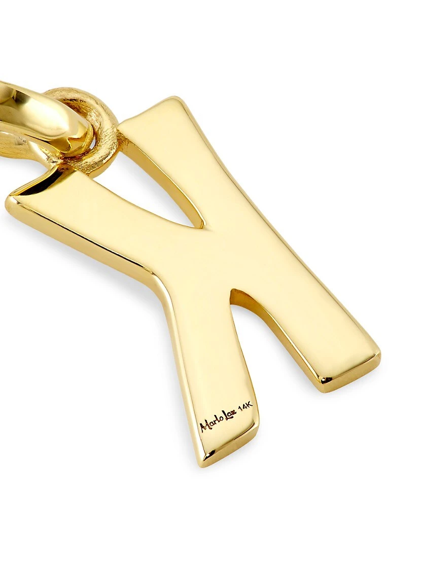 Alphabet 14K Yellow Gold & 0.045 TCW Diamond Letter Charm 6 Alphabet 14K Yellow Gold & 0.045 TCW Diamond Letter Charm - Image 4