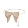 Crystal-Embellished Bow Chain Belt -Fashion Jewelry & Accessories 0400018039267 CHAMPAGNEPROSECCO