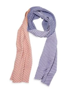 Stripe Ribbed Oversize Scarf