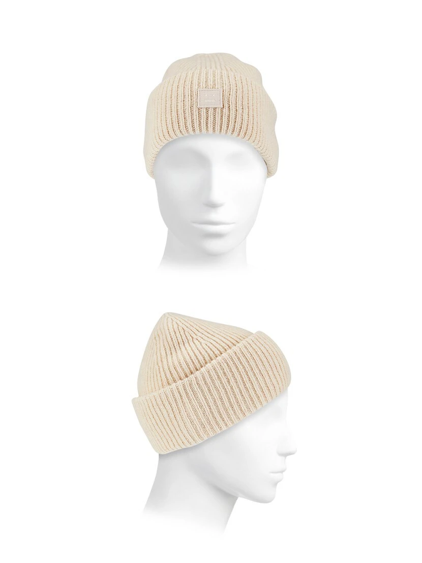 Acne Studios Face Logo Wool Beanie 4 Acne Studios Face Logo Wool Beanie - Image 2