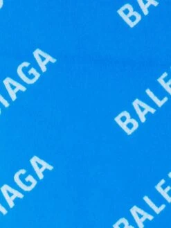 Balenciaga Allover Logo Macro Scarf -Fashion Jewelry & Accessories 0400018097212 ELECTRICBLUE A3