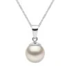 14K White Gold & Freshwater Pearl Pendant Necklace -Fashion Jewelry & Accessories 0400018100841 WHITEGOLD