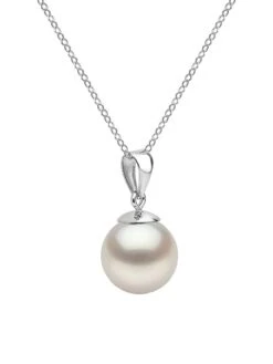 14K White Gold & Freshwater Pearl Pendant Necklace 7 14K White Gold & Freshwater Pearl Pendant Necklace -Fashion Jewelry & Accessories 0400018100841 WHITEGOLD A2